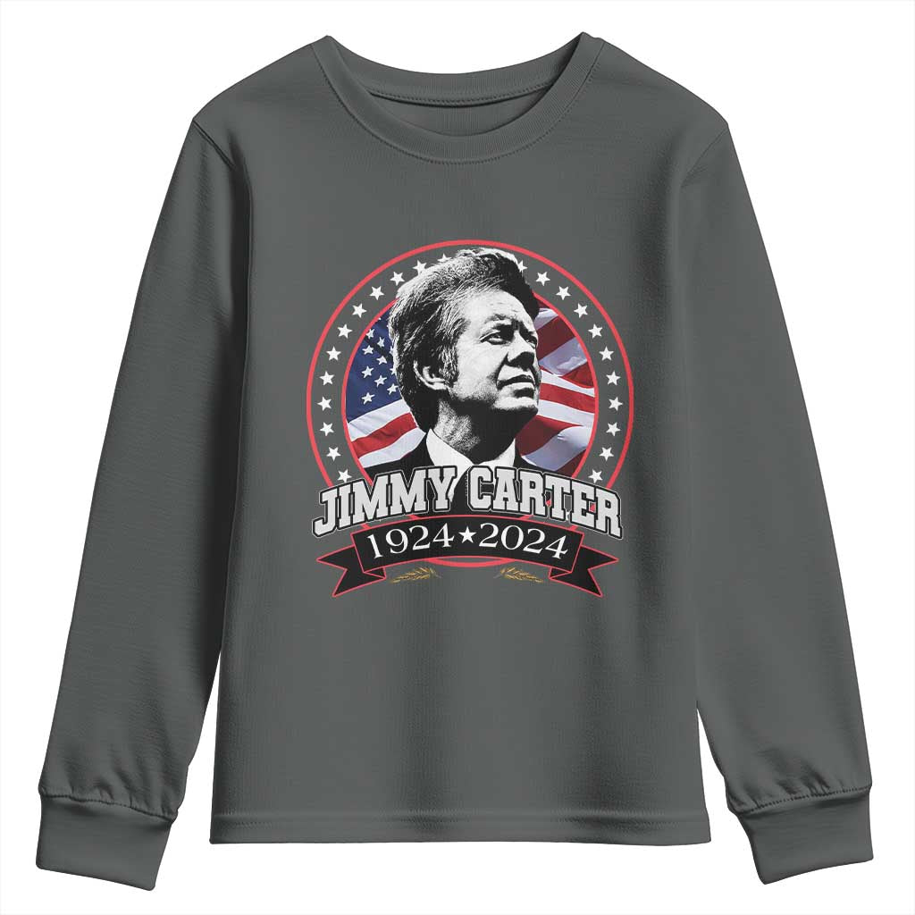39th President Jimmy Carter Youth Sweatshirt USA Legacy American Flag