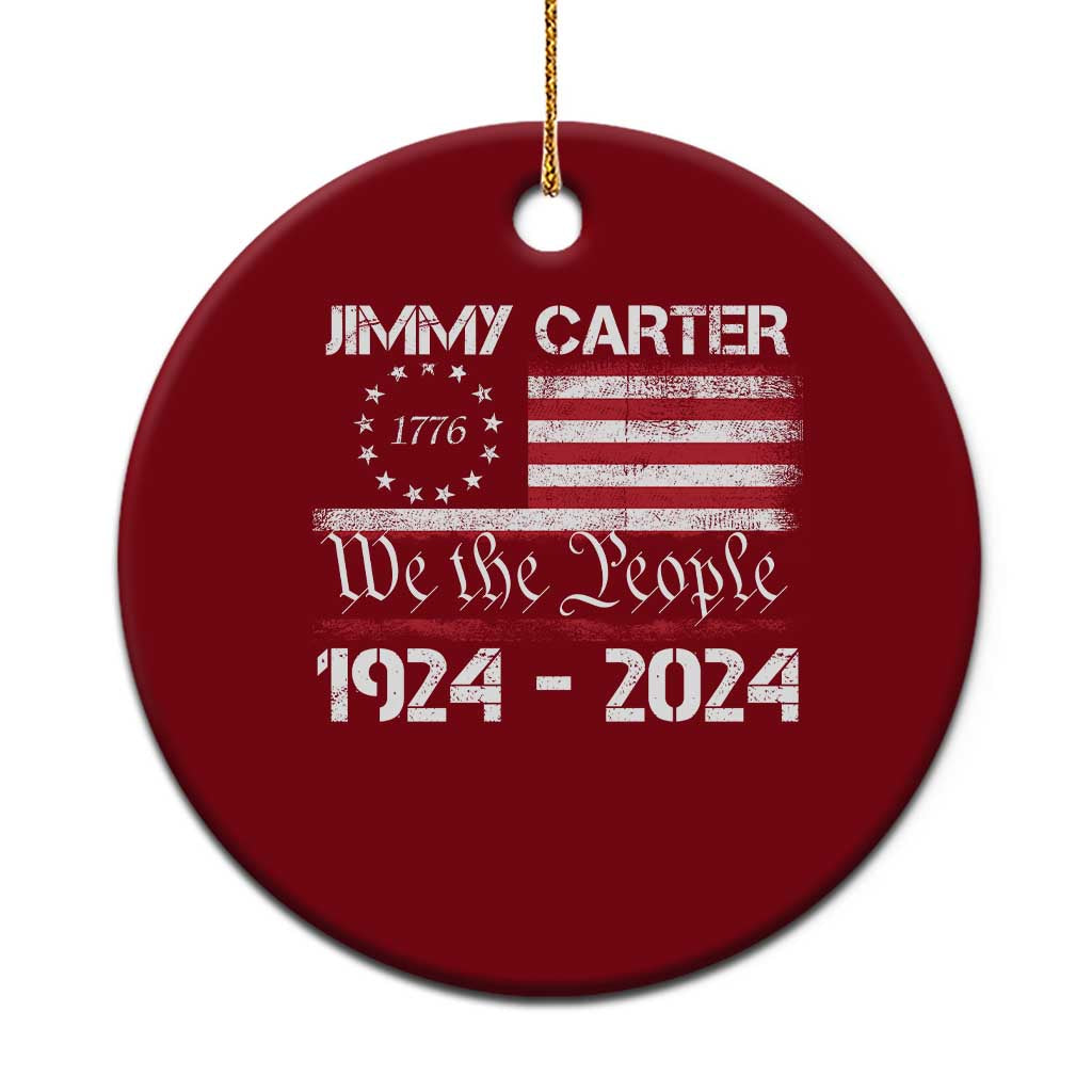 39th President Jimmy Carter Ceramic Ornament USA Legacy We The People Betsy Ross Flag - Wonder Print Shop