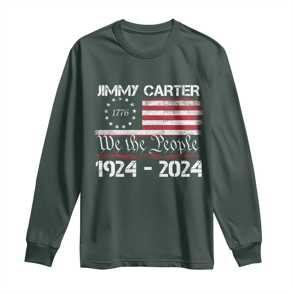 39th President Jimmy Carter Long Sleeve Shirt USA Legacy We The People Betsy Ross Flag