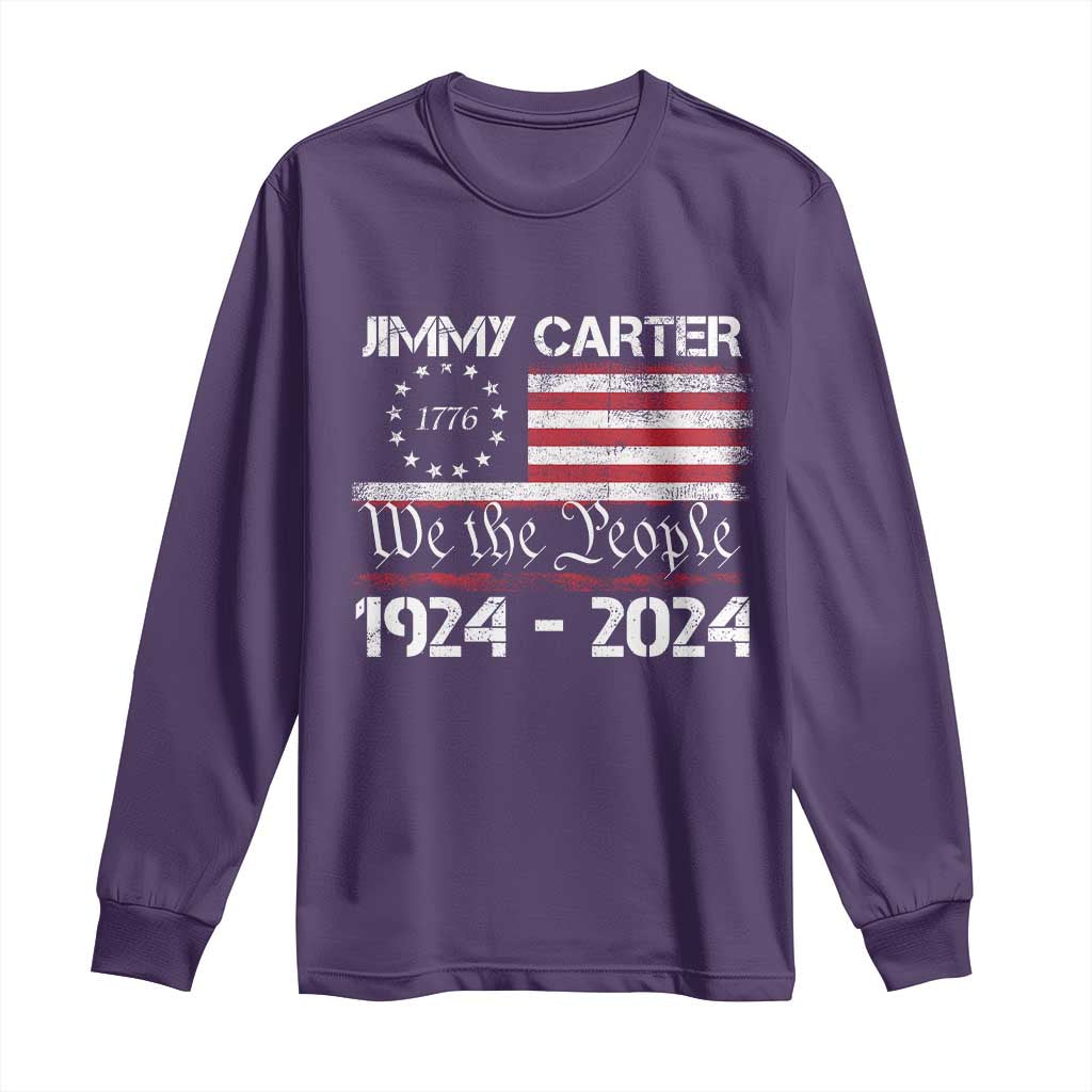 39th President Jimmy Carter Long Sleeve Shirt USA Legacy We The People Betsy Ross Flag