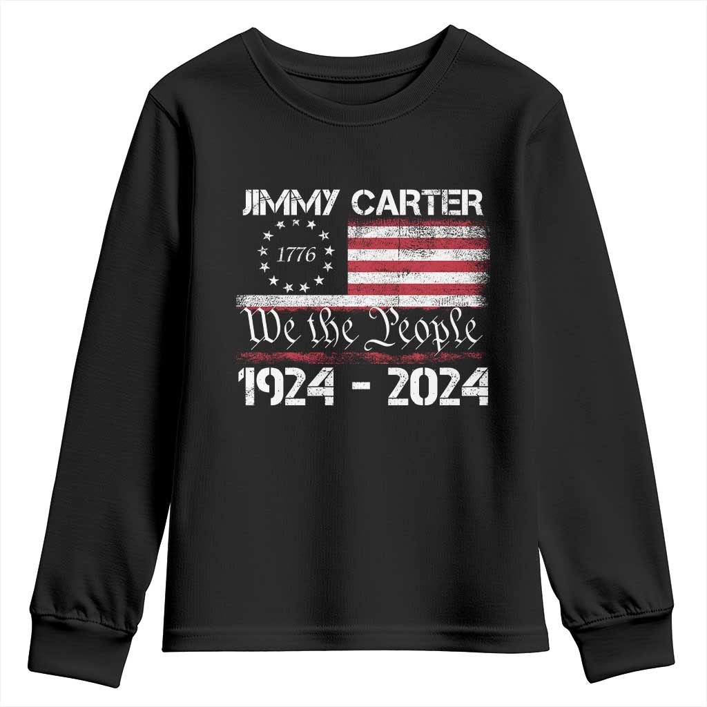 39th President Jimmy Carter Youth Sweatshirt USA Legacy We The People Betsy Ross Flag