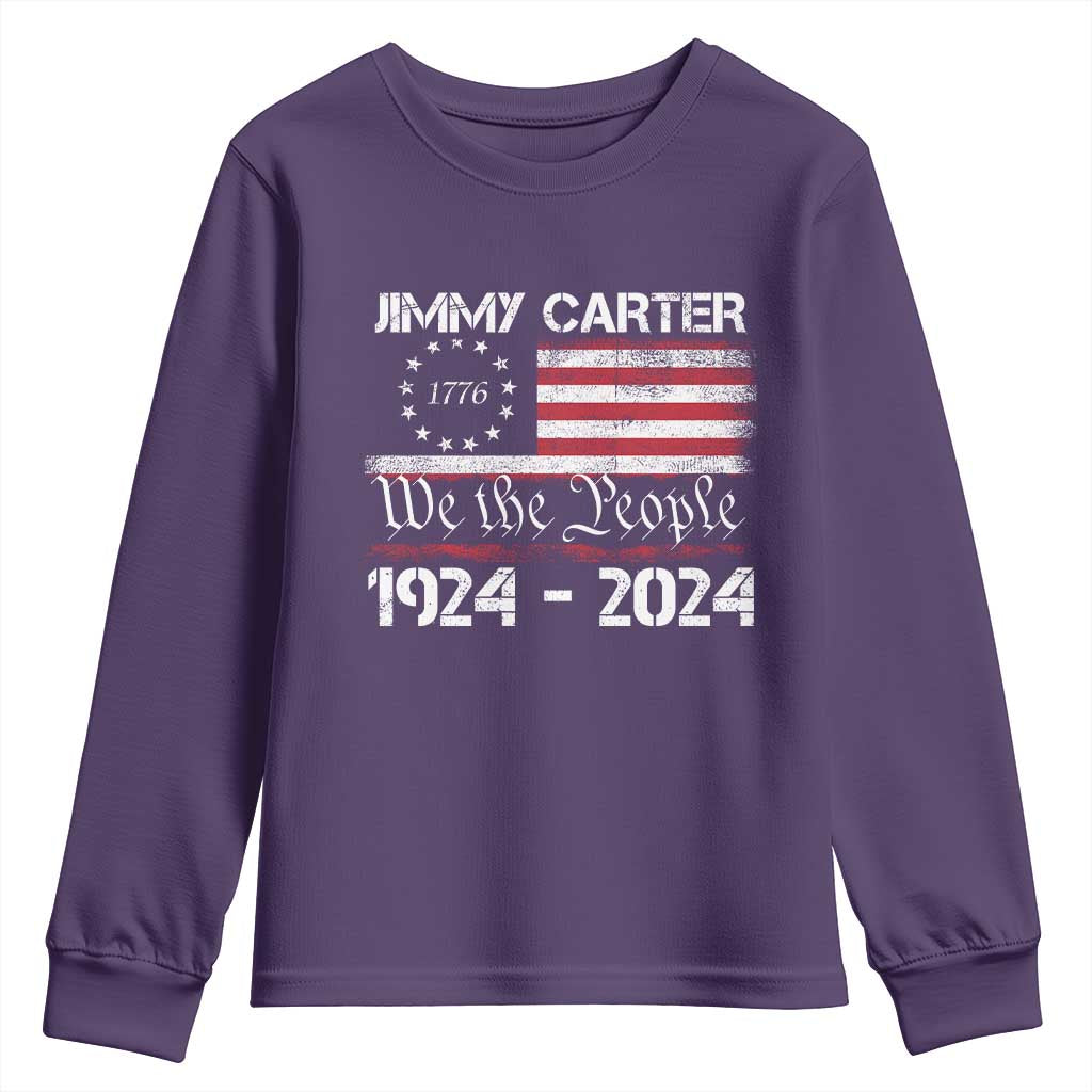 39th President Jimmy Carter Youth Sweatshirt USA Legacy We The People Betsy Ross Flag