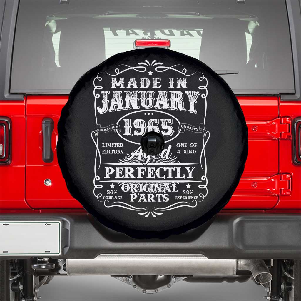 Retro Classic Made In January 1965 Spare Tire Cover Aged Perfectly Original Parts Vintage Birthday Men