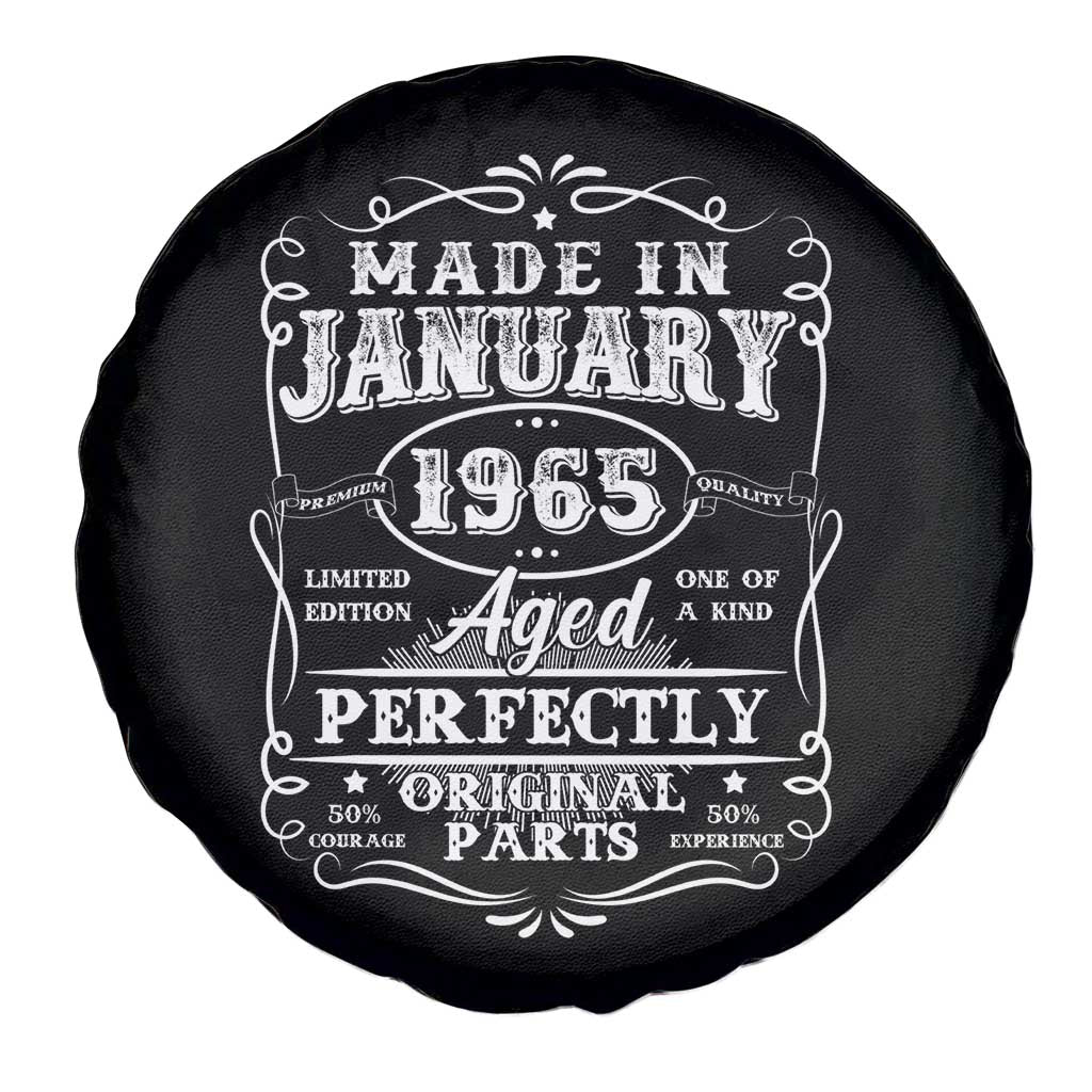Retro Classic Made In January 1965 Spare Tire Cover Aged Perfectly Original Parts Vintage Birthday Men
