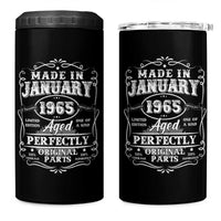 Retro Classic Made In January 1965 4 in 1 Can Cooler Tumbler Aged Perfectly Original Parts Vintage Birthday Men