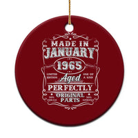 Retro Classic Made In January 1965 Ceramic Ornament Aged Perfectly Original Parts Vintage Birthday Men - Wonder Print Shop