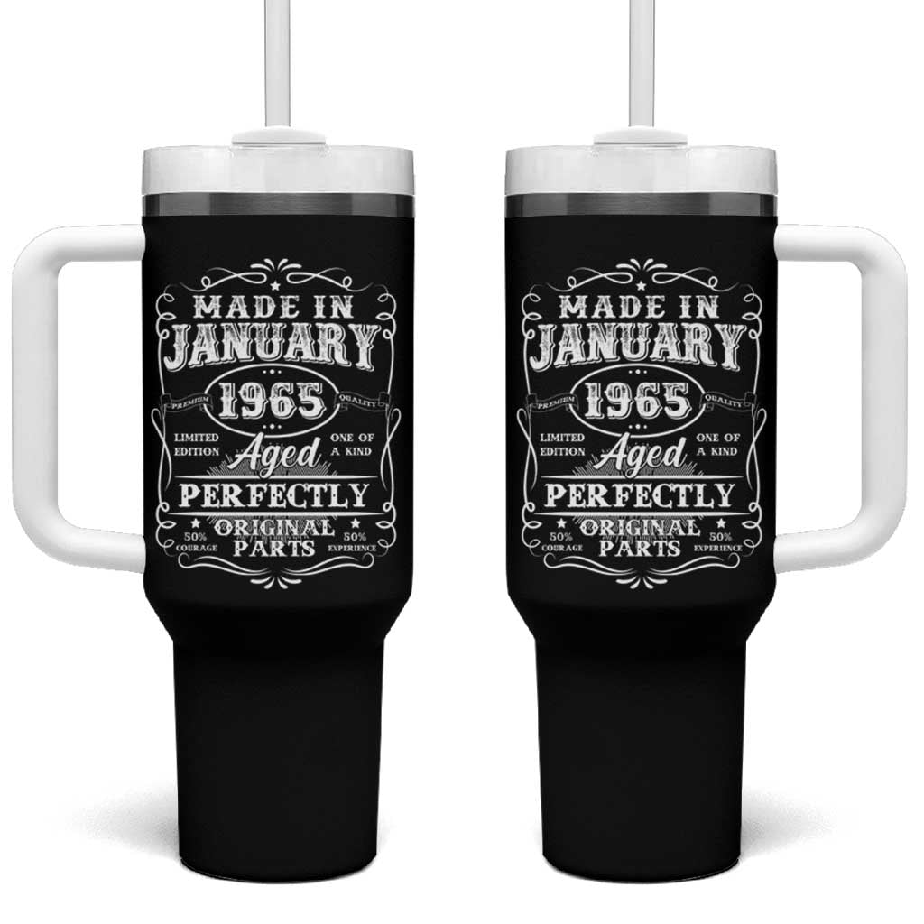Retro Classic Made In January 1965 Tumbler With Handle Aged Perfectly Original Parts Vintage Birthday Men
