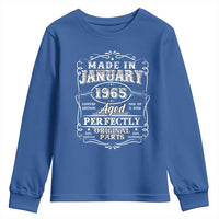 Retro Classic Made In January 1965 Youth Sweatshirt Aged Perfectly Original Parts Vintage Birthday Men