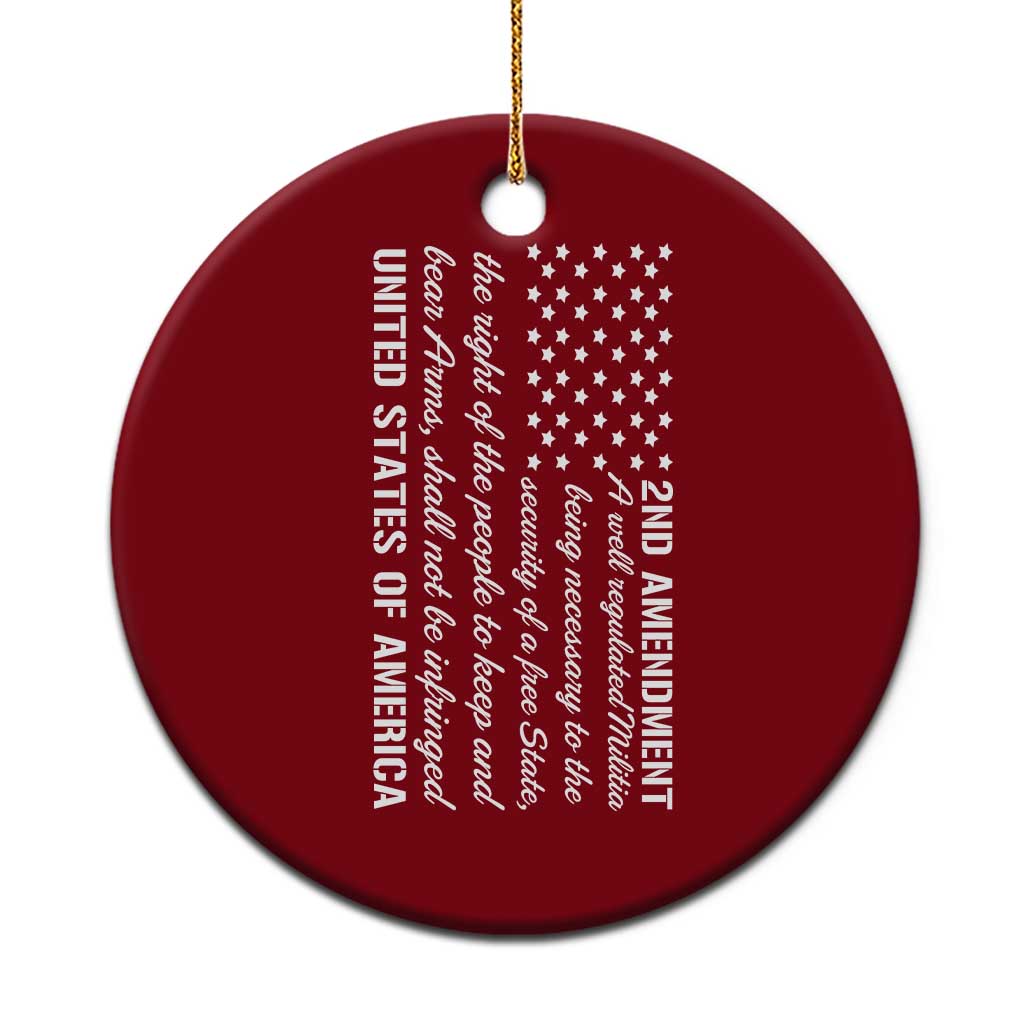 2nd Amendment American Flag Ceramic Ornament Patriotic Right to Bear Arms USA Patriot - Wonder Print Shop