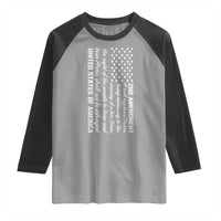2nd Amendment American Flag Raglan Shirt Patriotic Right to Bear Arms USA Patriot