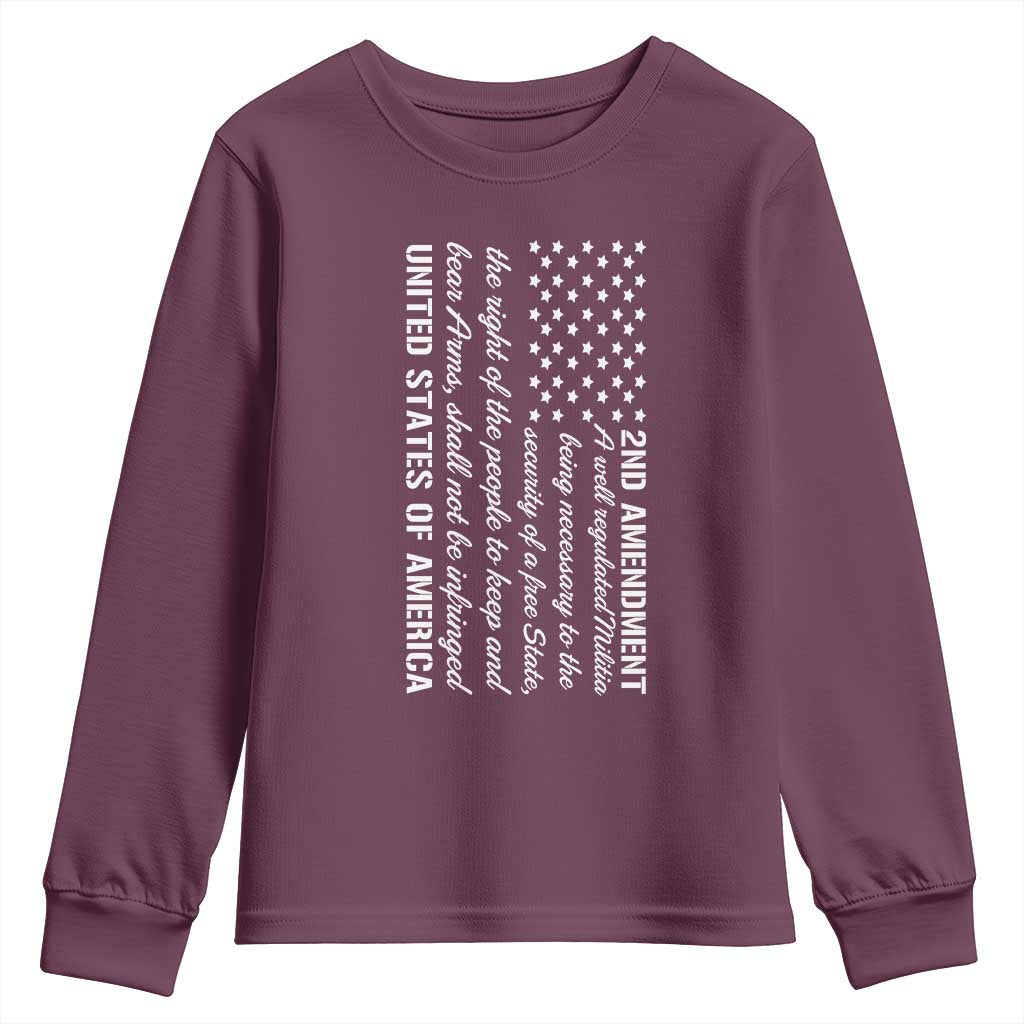 2nd Amendment American Flag Youth Sweatshirt Patriotic Right to Bear Arms USA Patriot
