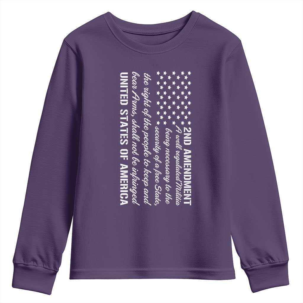 2nd Amendment American Flag Youth Sweatshirt Patriotic Right to Bear Arms USA Patriot