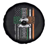 Irish Pride Spare Tire Cover American Flag Celtic Cross St Patricks Day