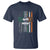 Irish Pride T Shirt American Flag Celtic Cross St Patricks Day