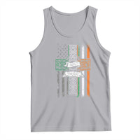 Irish Pride Tank Top American Flag Celtic Cross St Patricks Day
