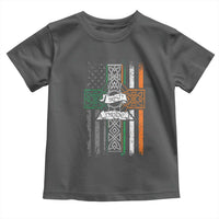 Irish Pride Toddler T Shirt American Flag Celtic Cross St Patricks Day