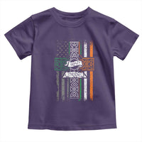Irish Pride Toddler T Shirt American Flag Celtic Cross St Patricks Day