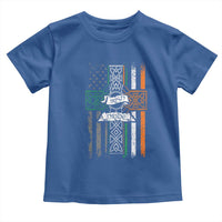 Irish Pride Toddler T Shirt American Flag Celtic Cross St Patricks Day