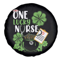 Funny One Lucky Nurse St Patricks Day Spare Tire Cover Scrub Life RN ICU ER with Stethoscope