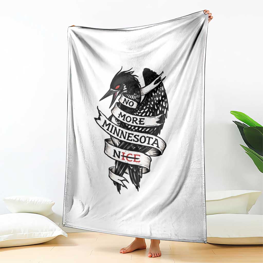 No More Minnesota Nice Loon Resistance Throw Blanket Ice Out Rebellion
