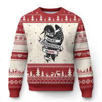 No More Minnesota Nice Loon Resistance Ugly Christmas Sweater Ice Out Rebellion