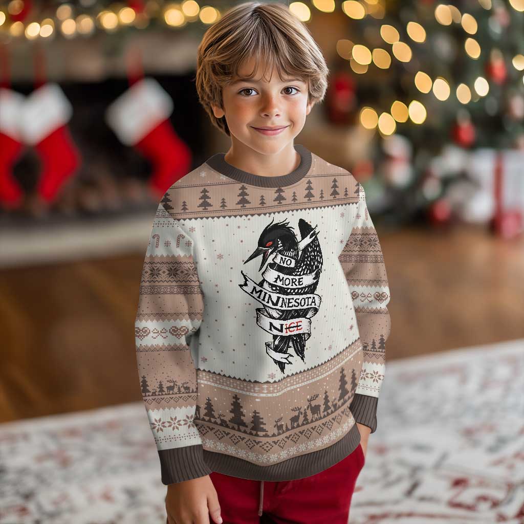 No More Minnesota Nice Loon Resistance Ugly Christmas Sweater Ice Out Rebellion