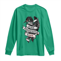 No More Minnesota Nice Loon Resistance Long Sleeve Shirt Ice Out Rebellion