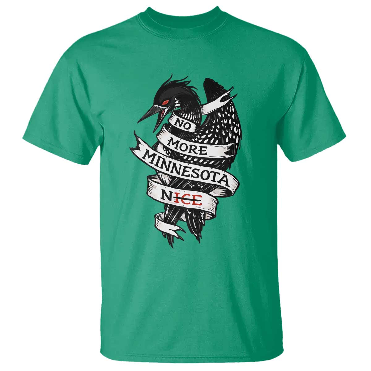 No More Minnesota Nice Loon Resistance T Shirt Ice Out Rebellion