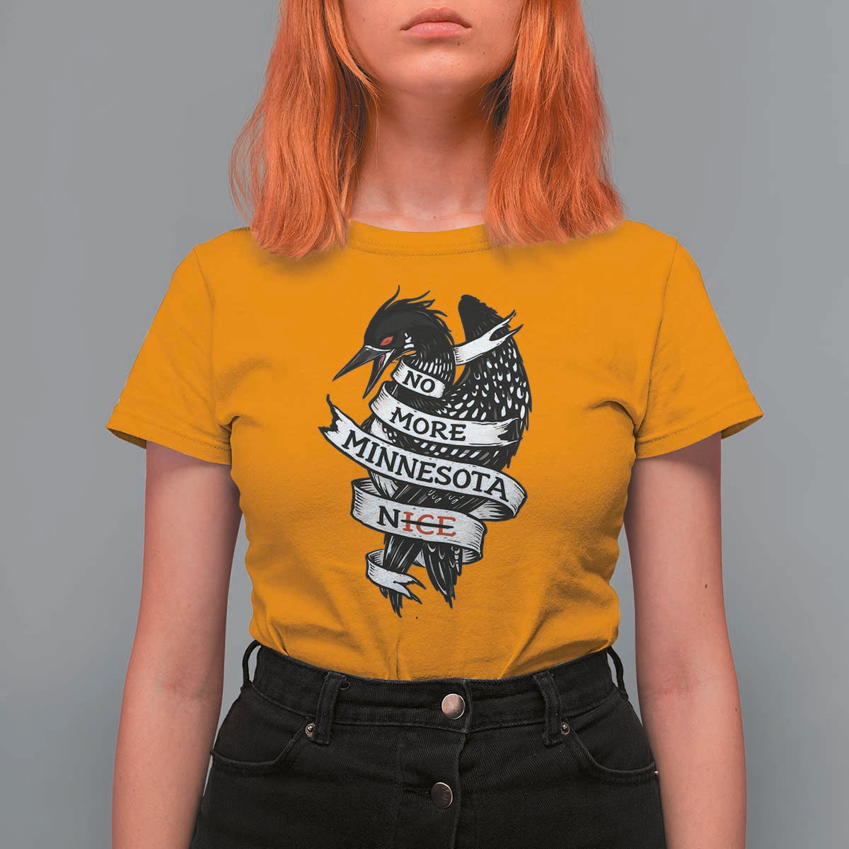 No More Minnesota Nice Loon Resistance T Shirt For Women Ice Out Rebellion