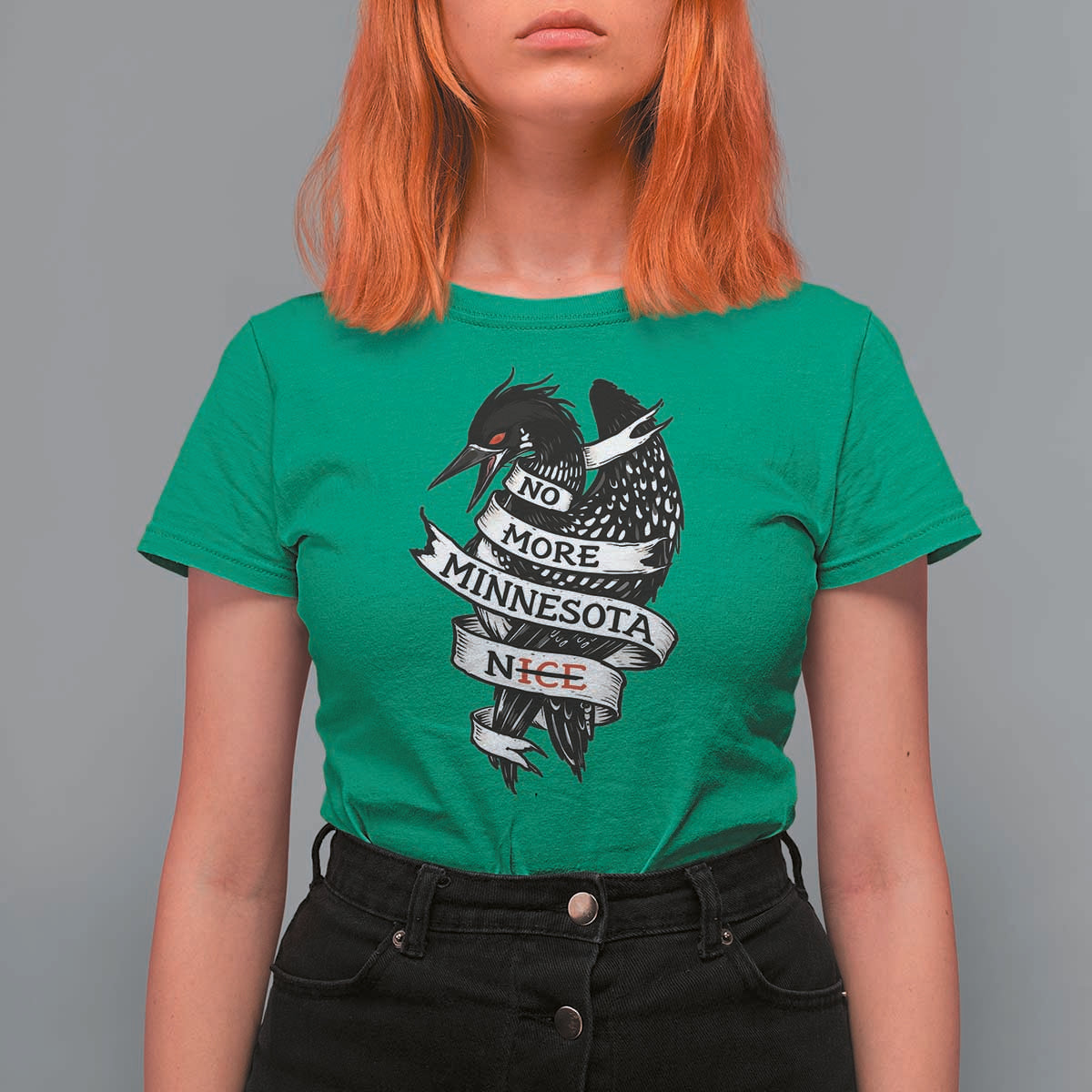 No More Minnesota Nice Loon Resistance T Shirt For Women Ice Out Rebellion