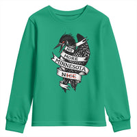No More Minnesota Nice Loon Resistance Youth Sweatshirt Ice Out Rebellion
