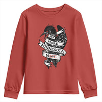No More Minnesota Nice Loon Resistance Youth Sweatshirt Ice Out Rebellion