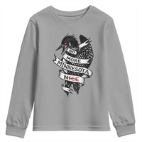 No More Minnesota Nice Loon Resistance Youth Sweatshirt Ice Out Rebellion