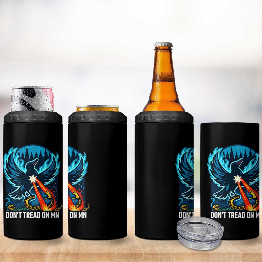 Don’t Tread on MN Minnesota 4 in 1 Can Cooler Tumbler Rebel Loon Ice Out Resistance