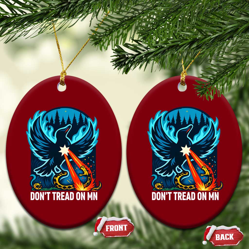 Don’t Tread on MN Minnesota Ceramic Ornament Rebel Loon Ice Out Resistance