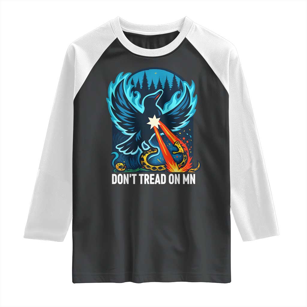 Don’t Tread on MN Minnesota Raglan Shirt Rebel Loon Ice Out Resistance