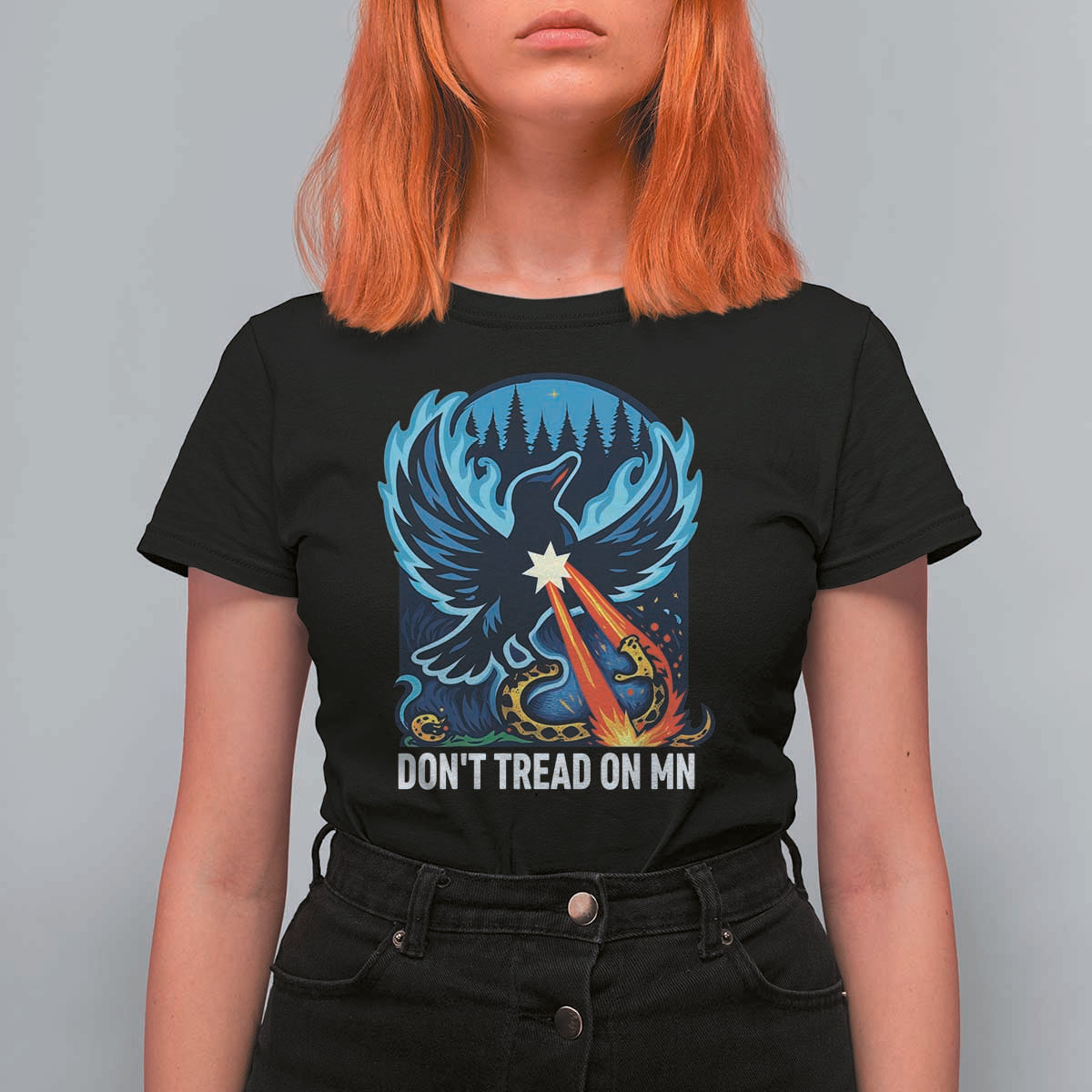 Don’t Tread on MN Minnesota T Shirt For Women Rebel Loon Ice Out Resistance