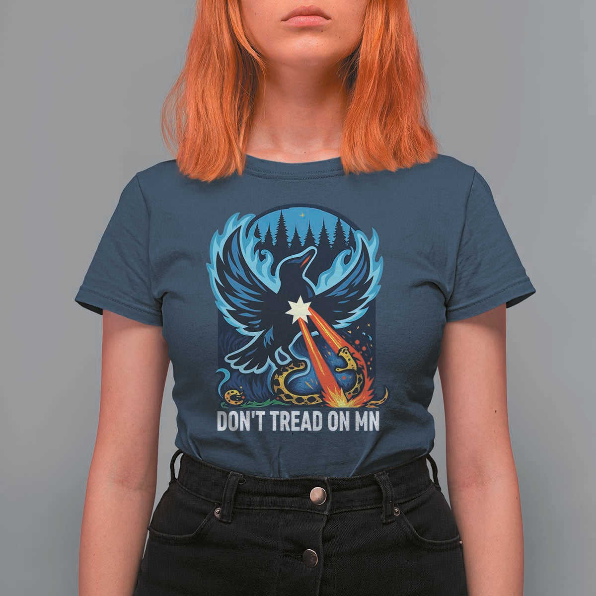Don’t Tread on MN Minnesota T Shirt For Women Rebel Loon Ice Out Resistance