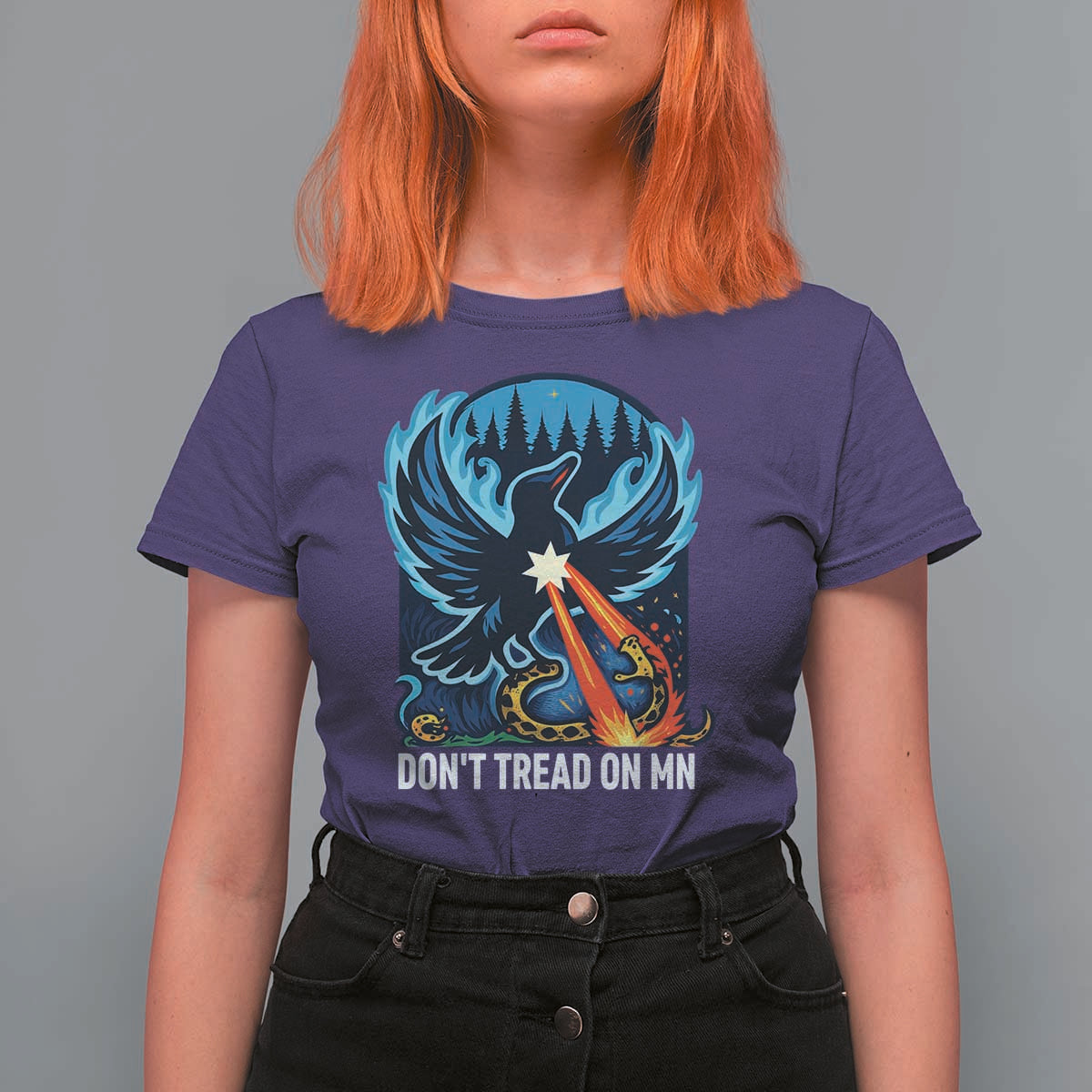 Don’t Tread on MN Minnesota T Shirt For Women Rebel Loon Ice Out Resistance