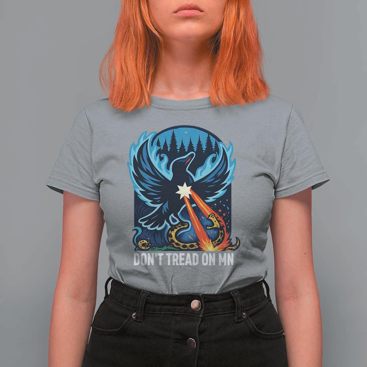 Don’t Tread on MN Minnesota T Shirt For Women Rebel Loon Ice Out Resistance