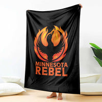 Minnesota Rebel Loon Throw Blanket Rising From Fire Political Resistance