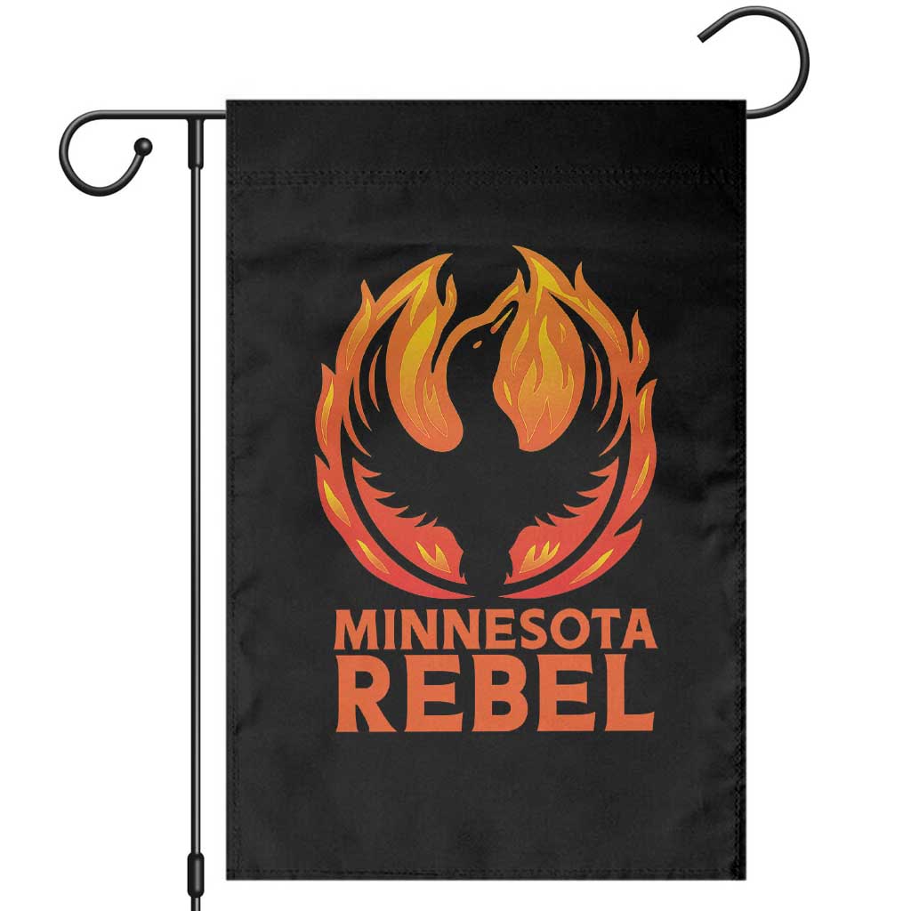 Minnesota Rebel Loon Garden Flag Rising From Fire Political Resistance