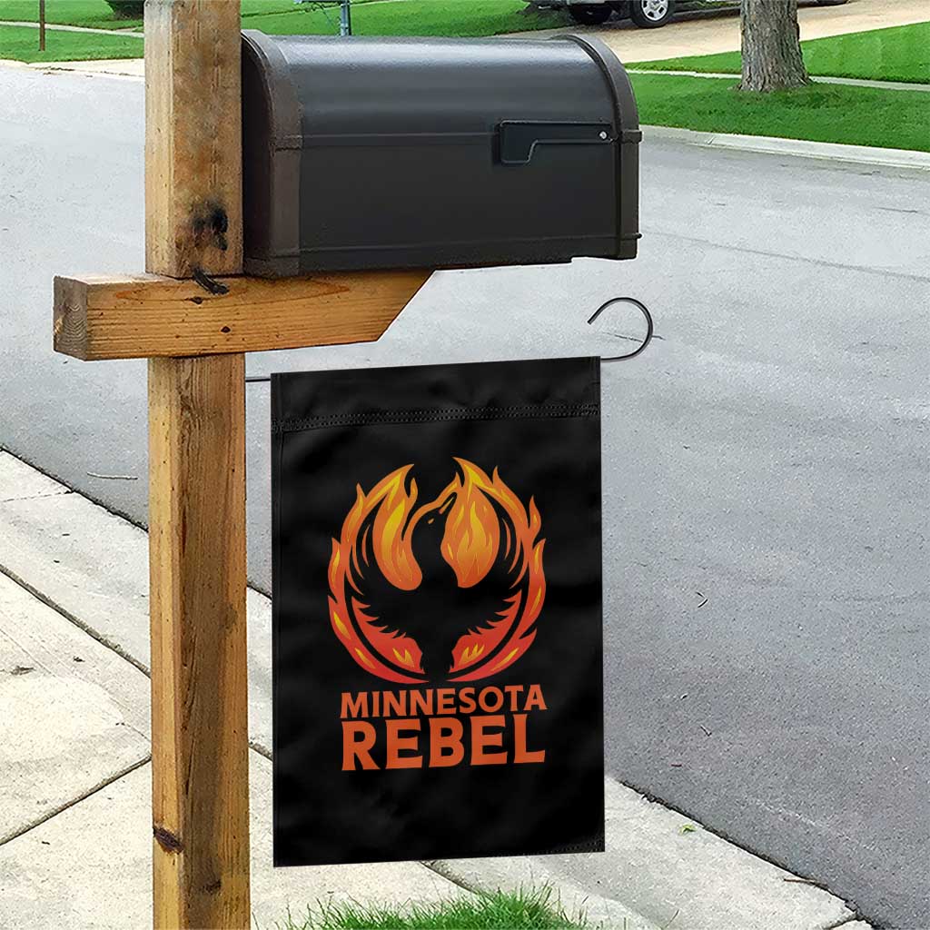 Minnesota Rebel Loon Garden Flag Rising From Fire Political Resistance