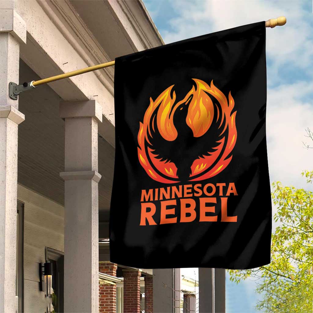 Minnesota Rebel Loon Garden Flag Rising From Fire Political Resistance