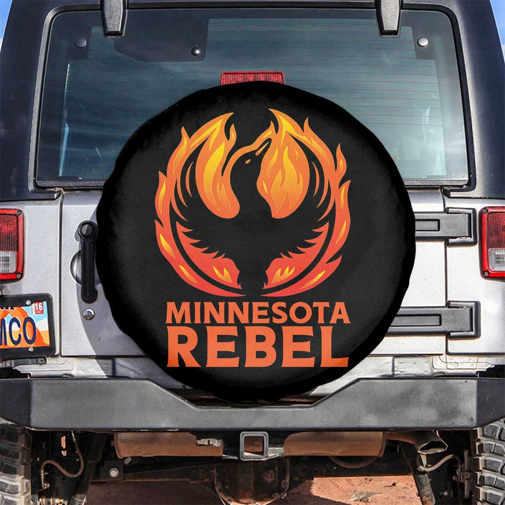 Minnesota Rebel Loon Spare Tire Cover Rising From Fire Political Resistance