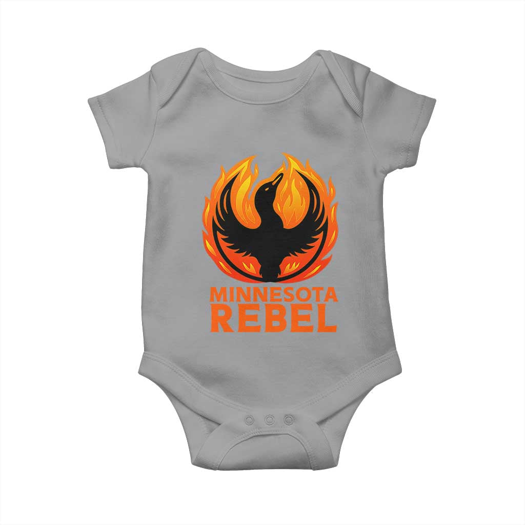 Minnesota Rebel Loon Baby Onesie Rising From Fire Political Resistance