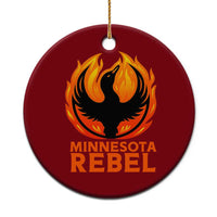 Minnesota Rebel Loon Ceramic Ornament Rising From Fire Political Resistance