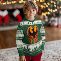Minnesota Rebel Loon Ugly Christmas Sweater Rising From Fire Political Resistance