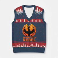 Minnesota Rebel Loon V-Neck Knit Sweater Vest Rising From Fire Political Resistance