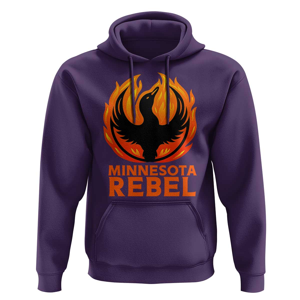 Minnesota Rebel Loon Hoodie Rising From Fire Political Resistance